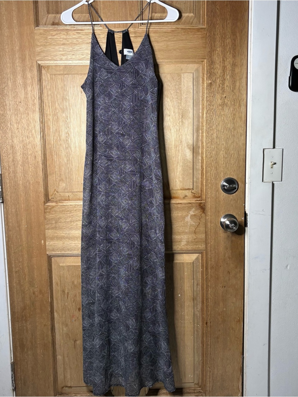 Old Navy women’s abstract Printed Spaghetti-Strap Maxi Dress size S